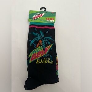 Mtn Dew Baja Blast Socks Fits Men’s Shoe Size 6-12